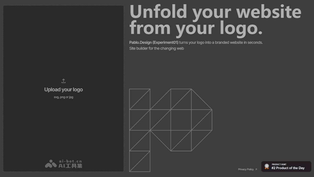 Pablo – AI网页设计工具，上传品牌Logo快速生成网页插图