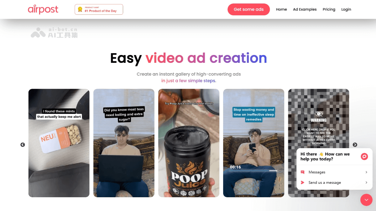 Airpost – AI视频广告生成工具，自动编写脚本、选择镜头、匹配音乐插图