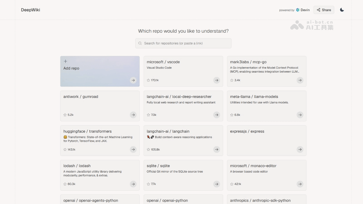 DeepWiki – Devin团队推出的GitHub代码仓库智能阅读助手插图