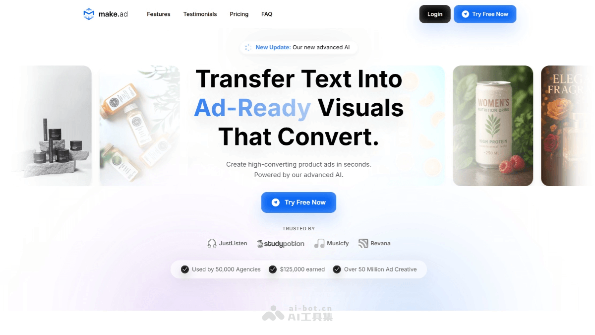 makeAd – AI广告创意平台，自动创建符合品牌调性的视觉内容插图
