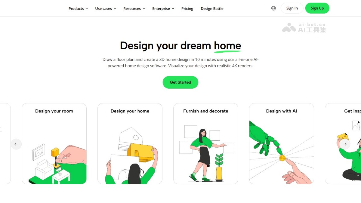 Planner 5D – AI 3D 家居设计软件，平面图识别生成 3D 设计方案插图