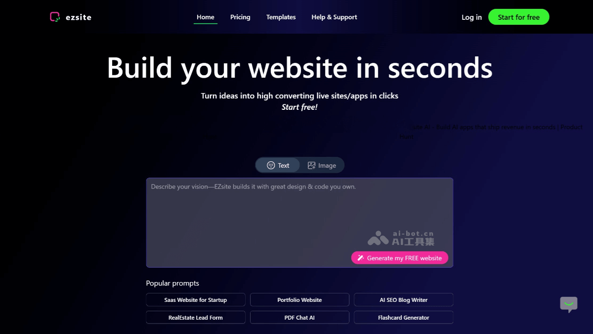 ezsite AI – 零代码AI驱动的网站与应用构建平台插图
