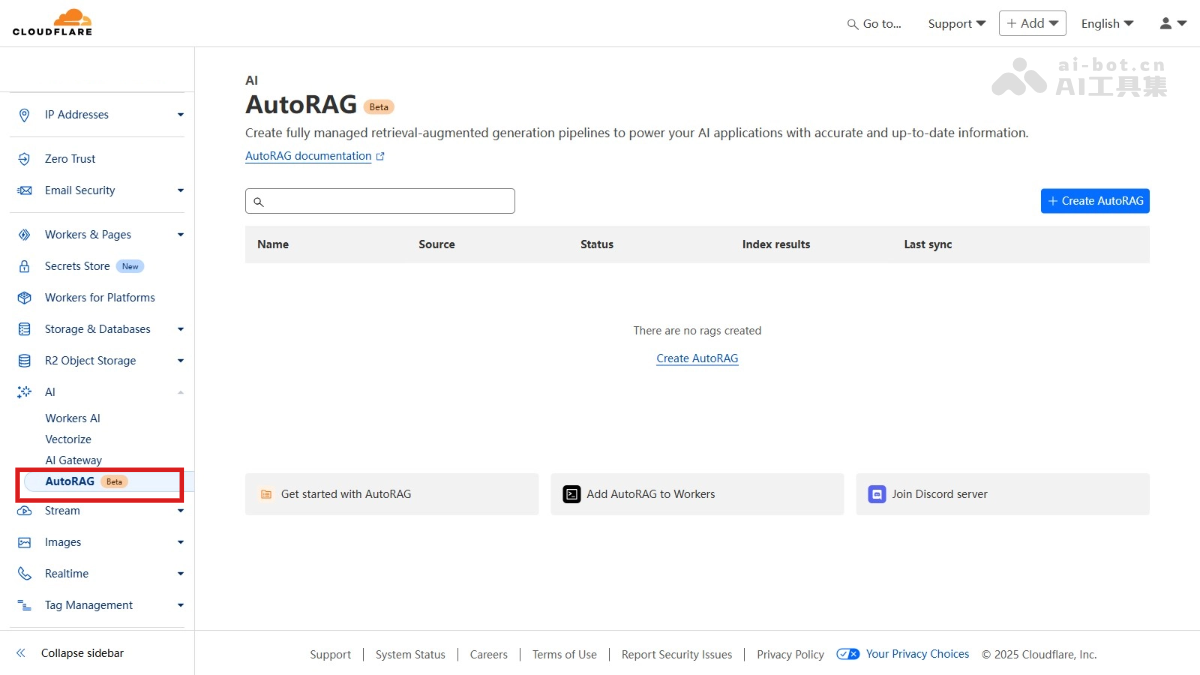 AutoRAG – Cloudflare 推出的全托管检索增强生成服务插图