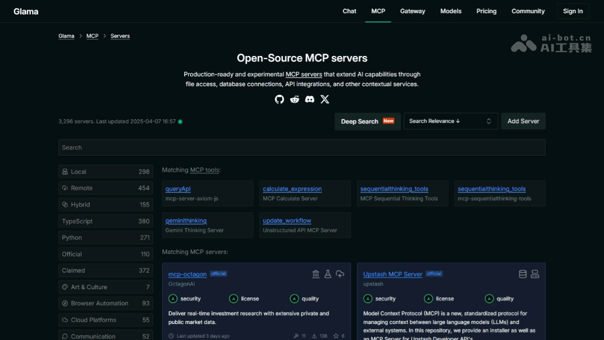 Awesome MCP Servers – 开源的MCP资源聚合平台，覆盖多个垂直领域插图