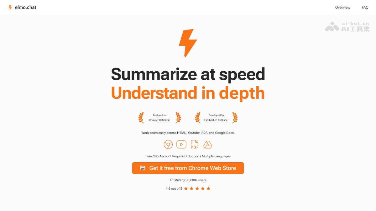 Elmo Chat – AI浏览器插件，支持对各类网页内容理解和处理插图
