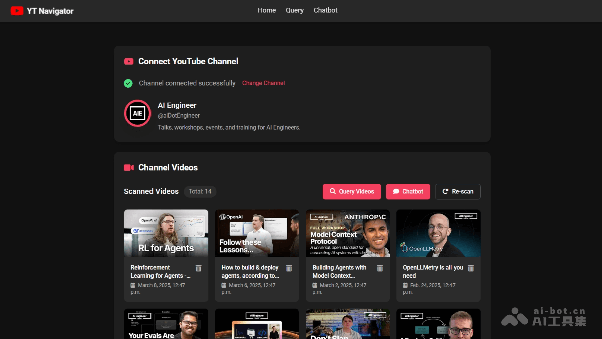 YT Navigator – AI YouTube 内容搜索工具，自然语言查询定位关键信息插图
