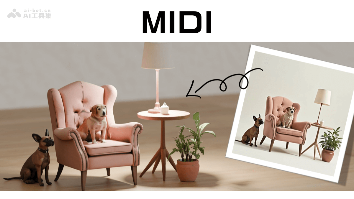 MIDI – AI 3D场景生成技术，能将单张图像转化为360度3D场景插图