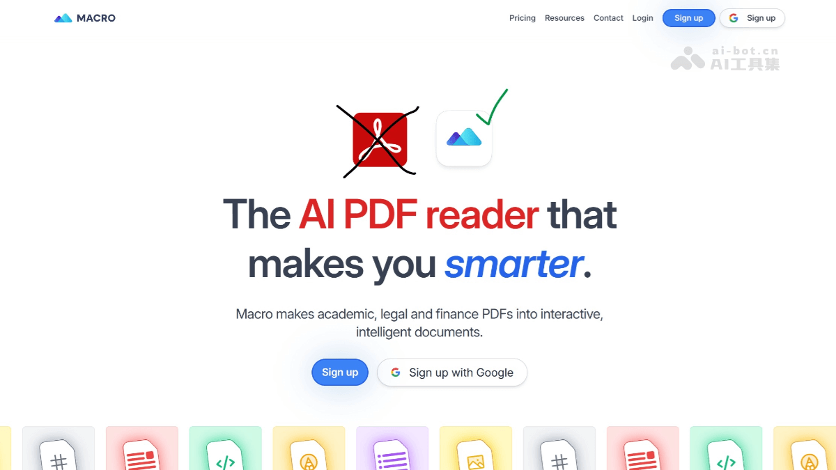 Macro PDF – AI PDF 编辑和阅读工具，快速提取关键信息、生成摘要和翻译插图