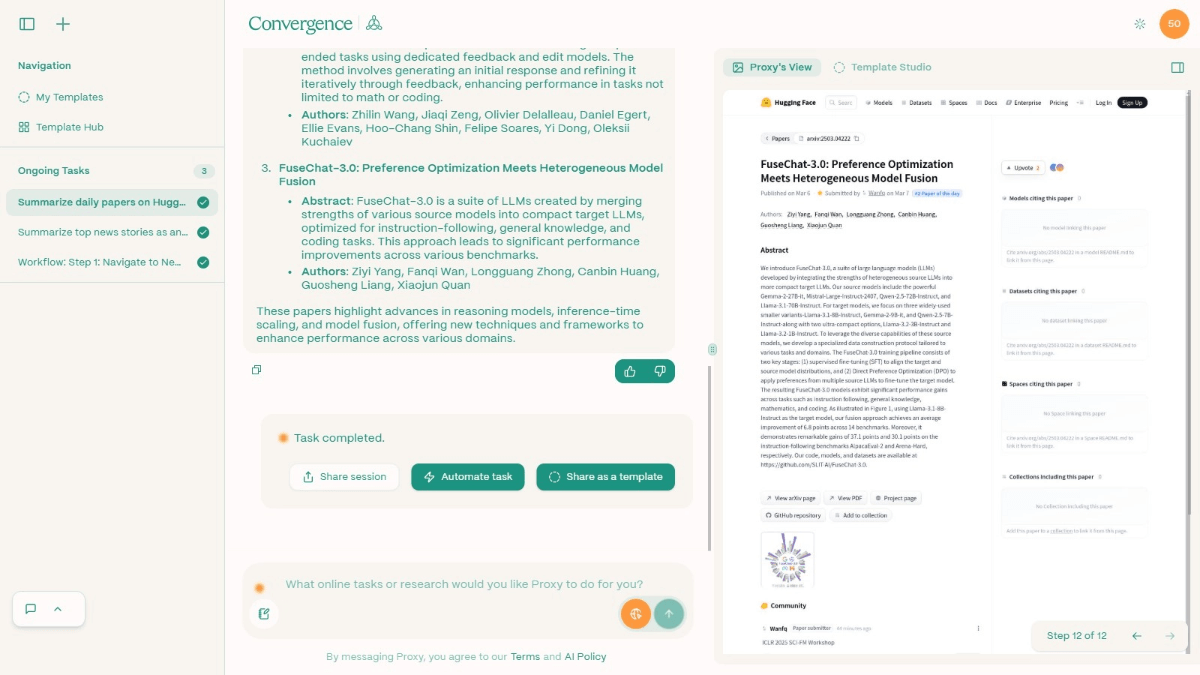 Proxy – Convergence AI 推出的全自动化 AI 助手插图2