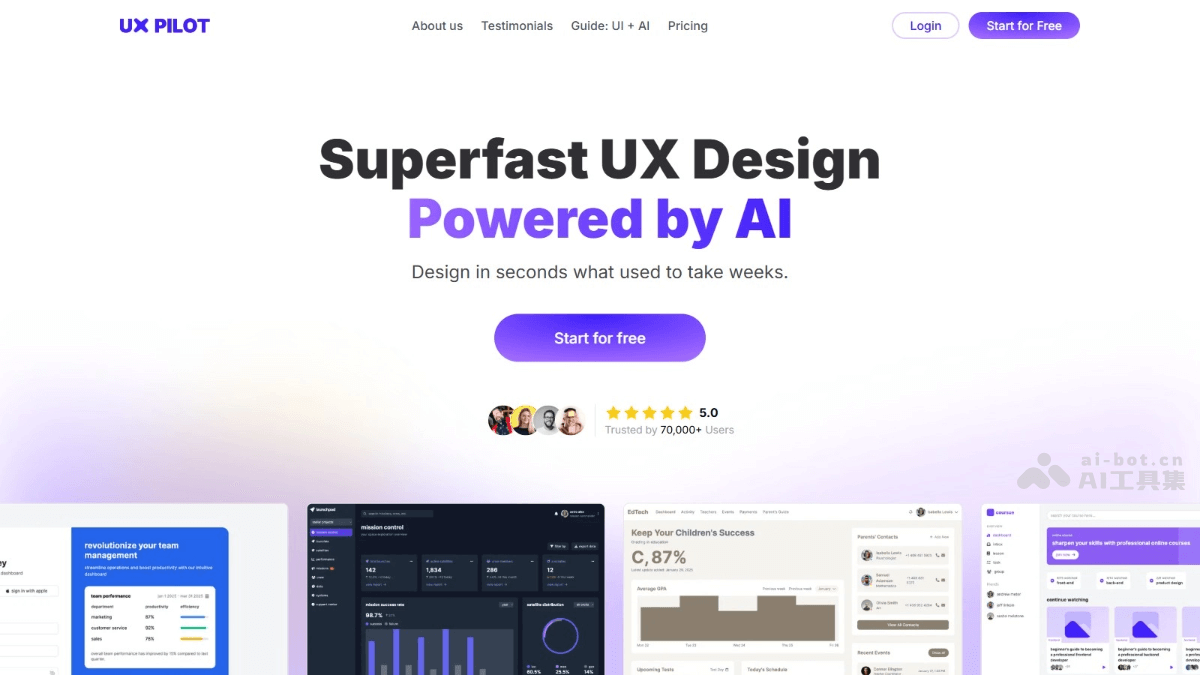 UX Pilot – AI设计助手，文本提示快速生成高保真设计界面插图
