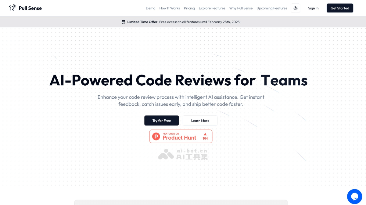 Pull Sense – AI代码审查工具，自动分析代码、识别语法错误、安全漏洞等插图