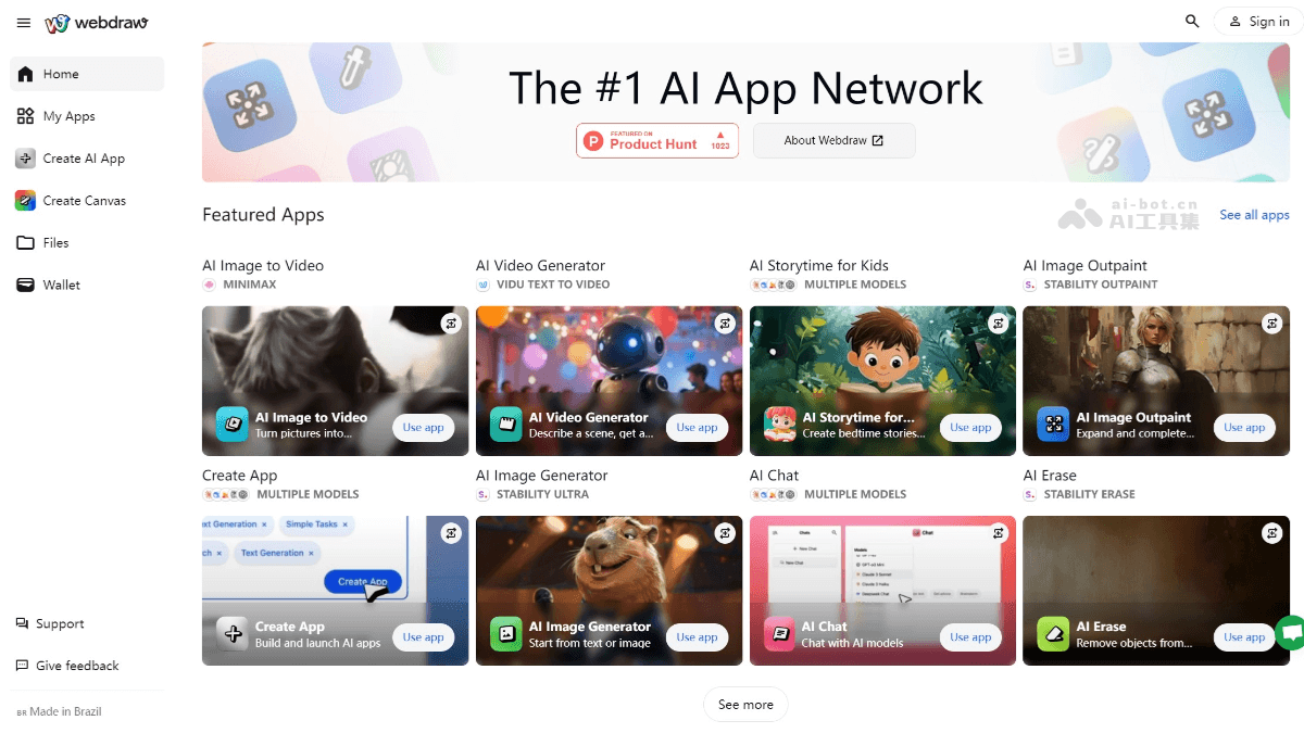 Webdraw – 免费 AI 应用生成平台，可将手绘草图转换为Web应用插图