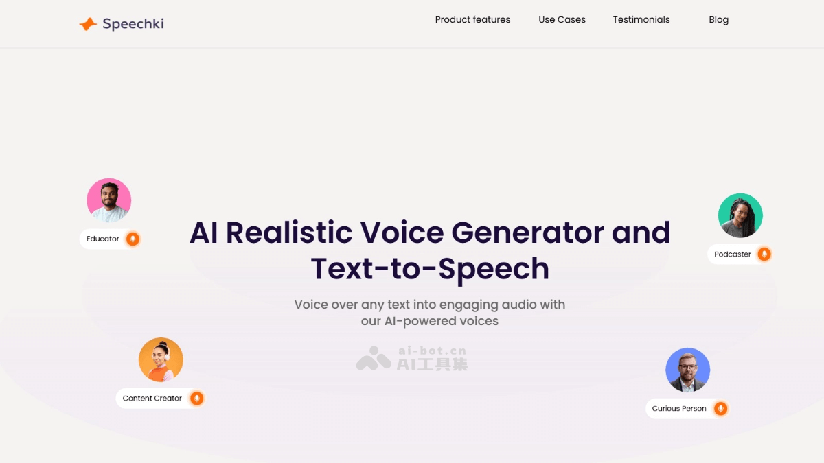 Speechki – AI文本转语音工具，支持1,100多种语音和80多种语言插图