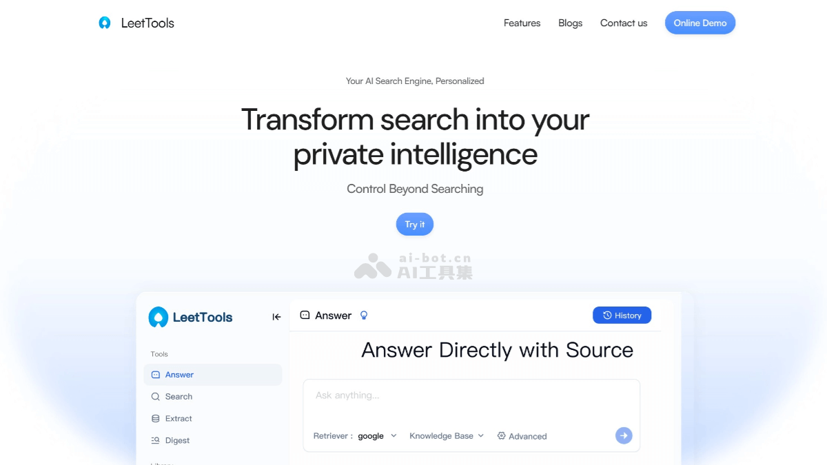 LeetTools – AI知识库管理工具，自动收集网络信息生成知识库插图
