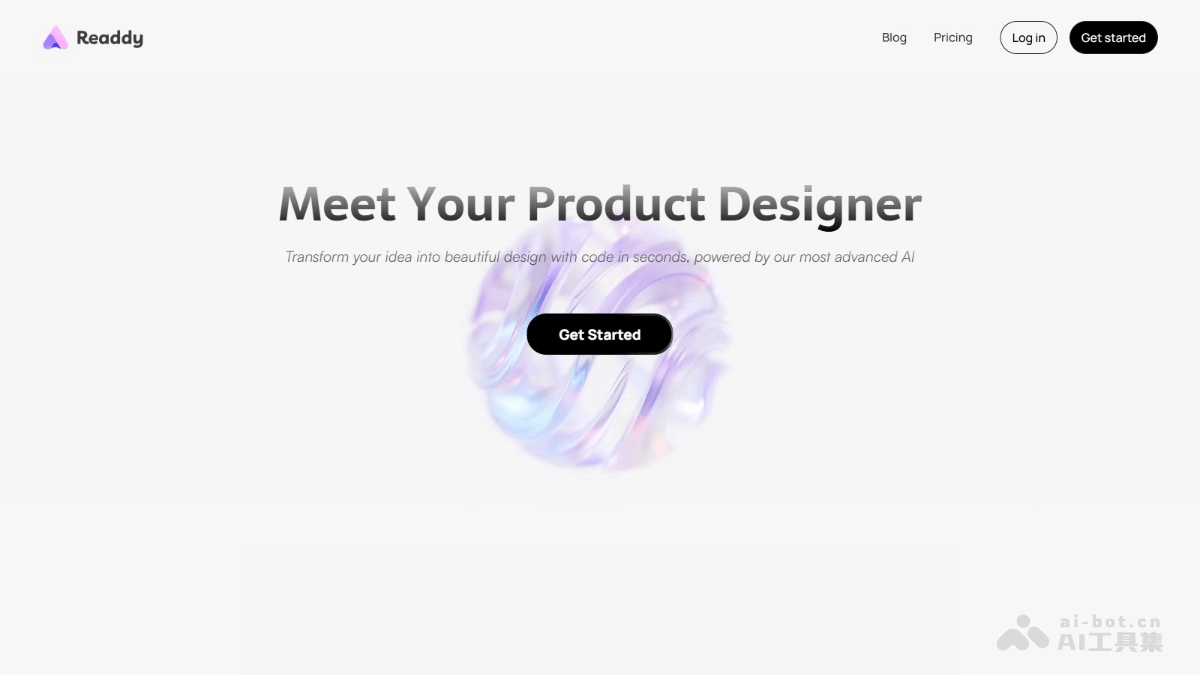 Readdy.ai – AI产品设计工具，几分钟生成Figma级设计稿和即用前端代码插图
