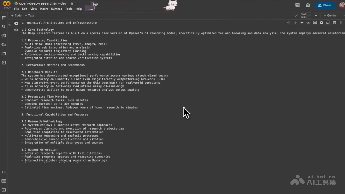 OpenDeepResearcher – 开源 AI 研究工具，自动完成搜索、评估、提取和报告生成插图