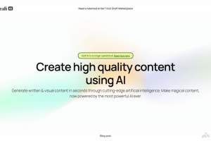 Draft AI – AI驱动的快速生成高质量文本和视觉内容的工具