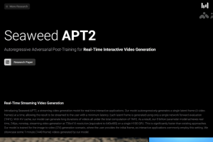 Seaweed APT2 – 字节跳动推出的AI视频生成模型