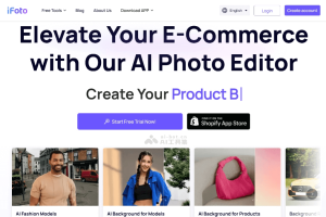 iFoto – AI图像处理平台，为跨境电商提供高质量的时装模特效果
