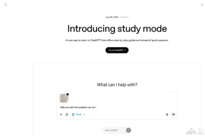 ChatGPT Study – OpenAI推出的AI学习助手模式