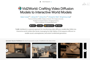 Vid2World – 清华联合重庆大学推出视频模型转为世界模型的框架