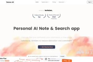 Saner.AI – AI知识管理工具，提效的个人AI笔记和搜索引擎