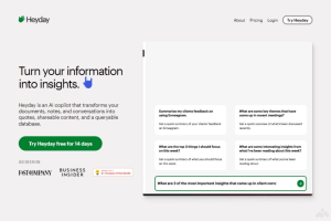 Heyday – AI知识管理工具，将浏览历史和对话转化为动态知识库