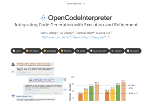 OpenCodeInterpreter – 开源的代码解释器，可生成和执行代码