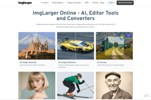 Imglarger – 在线AI图像处理工具，支持无损放大8倍图像尺寸