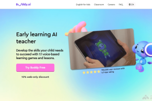 Buddy.ai – AI早教英语学习平台，通过语音和游戏化的互动方式学习