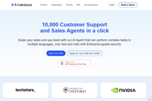 Talkstack – AI驱动的语音和文本助手，执行自动化销售和客户支持工作