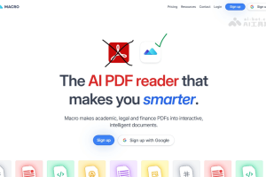 Macro PDF – AI PDF 编辑和阅读工具，快速提取关键信息、生成摘要和翻译
