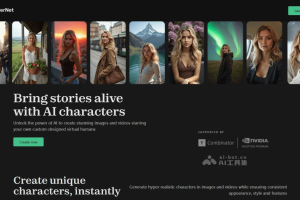 RenderNet – AI图像生成平台，支持面部锁定姿势控制确保角色一致性