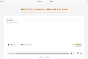 TikTok Voice – 免费的AI配音神器，提供丰富的音色选项