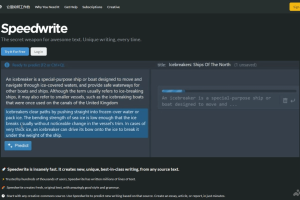 Speedwrite – 在线AI论文检测工具，支持语法检查文本润色重写