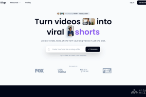 Klap – AI视频编辑工具，智能分析自动识别精彩片段、智能视频布局