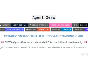 Agent Zero – 开源可扩展AI框架，通过用户指令和任务动态学习
