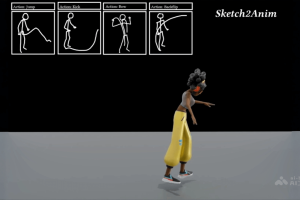Sketch2Anim – 爱丁堡大学等机构推出的2D草图转3D动画框架