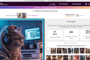 AI Pet Photos- 生成宠物个性化数字艺术肖像的AI在线平台