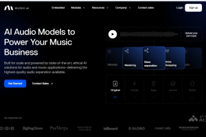 MUSIC.AI – AI音乐创作和音频处理平台，支持音频分离、混音、歌词处理等功能