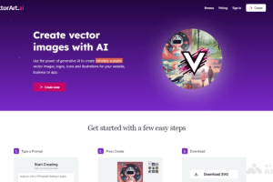 VectorArt.ai – 矢量图像AI生成工具，支持文本和草图生成