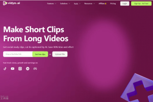 vidyo.ai – AI视频编辑工具，智能剪辑识别长视频中精彩片段