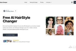 HairStyle Changer – AI发型变换工具，自动识别头发区域变换多种发型和发色