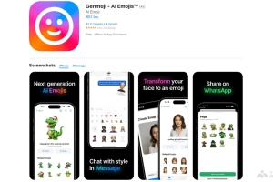 Genmoji – AI表情包制作应用，支持文字、人脸生成虚拟卡通表情