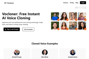 Vocloner – 免费在线AI语音克隆工具，无需语音训练
