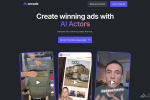 arcads – AI视频广告制作平台，根据文本内容、选择AI演员生成视频广告