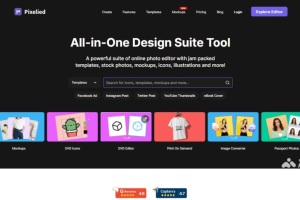 Pixelied – AI图形设计工具，在线图像编辑背景移除等功能
