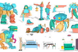 PartCrafter – AI 3D生成模型，支持多部件联合生成