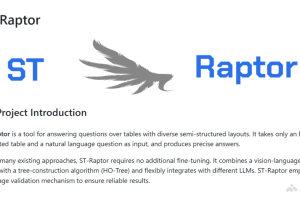 ST-Raptor – AI表格问答工具，支持多种半结构化表格