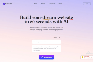 Butternut AI- AI网站构建器，零编程零设计经验生成多页网站